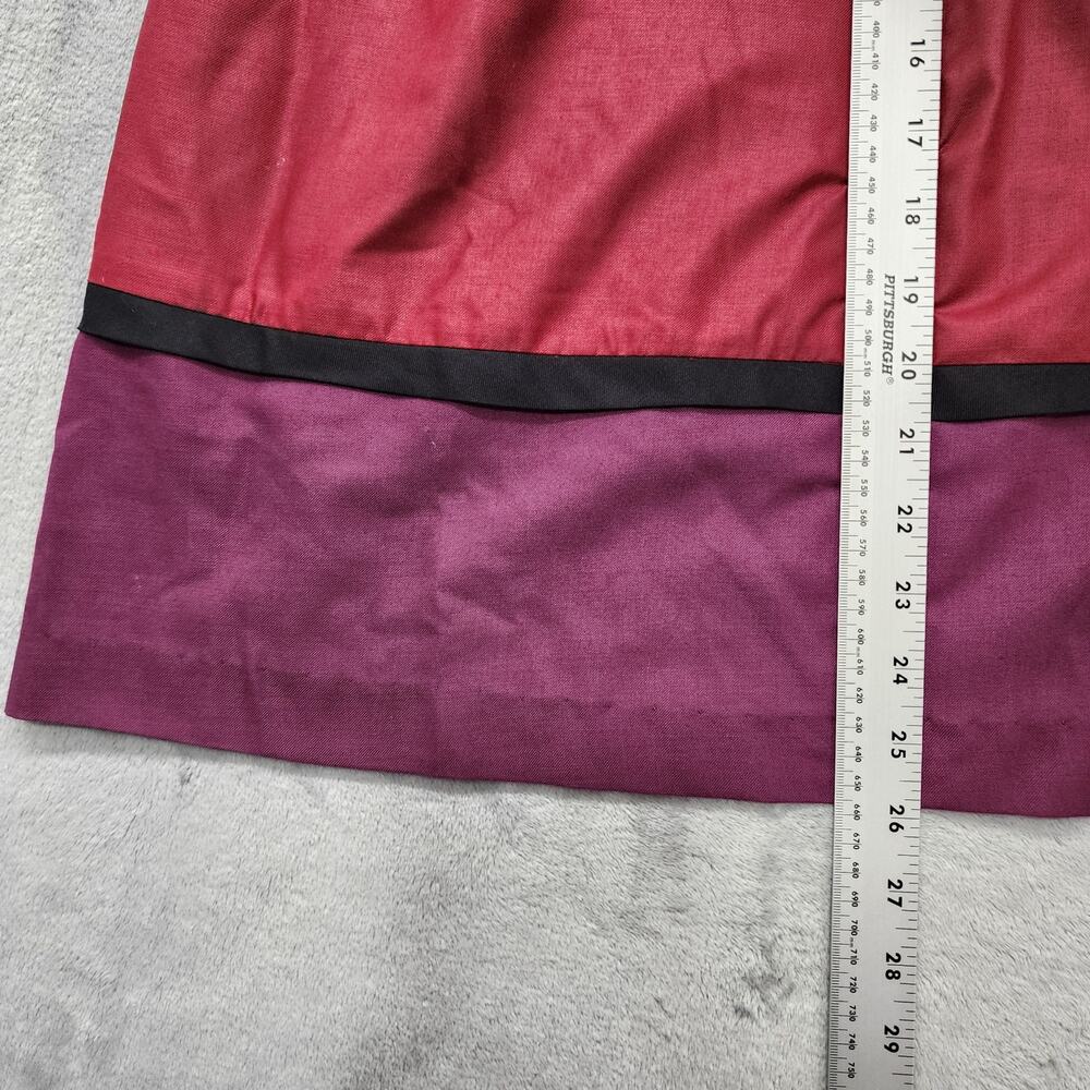 Vintage 70s W.C.C. West Coast Connection Skirt Women 9/10 Red Purple Embroidered - Picture 8 of 9